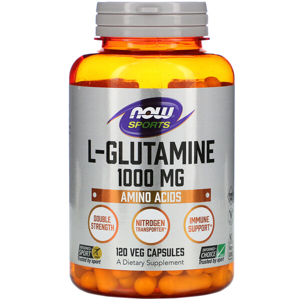L-Glutamine, Double Strength, 1,000 mg, 120 Veg Capsules