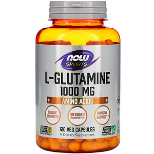 Отзывы о Now Foods, L-Glutamine, Double Strength, 1,000 mg, 120 Veg Capsules