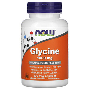 Now Foods, Glycine, 1,000 mg, 100 Veg Capsules отзывы покупателей