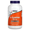 Now Foods, L-Lysine, 500 mg, 250 capsules végétales