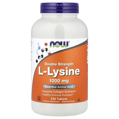 Now Foods L-Lysine, 1,000 mg, 250 Tablets
