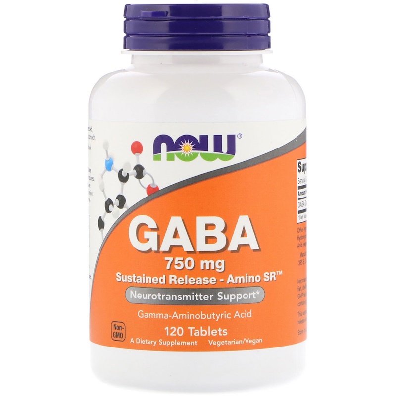 Now Foods, GABA, 750 mg, 120 Tablets - iHerb