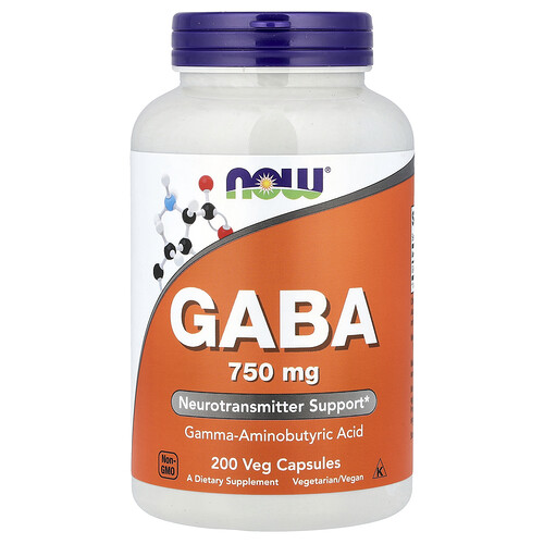 NOW Foods GABA 750mg ベジカプセル200粒