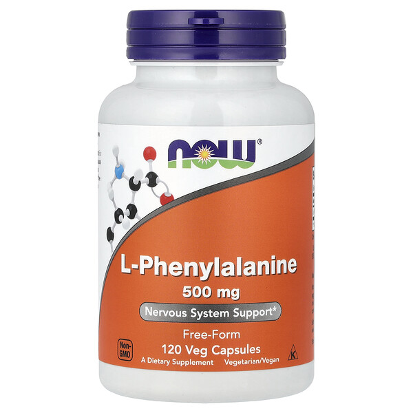 NOW Foods L-Phenylalanine, 500 mg, 120 Veg Capsules