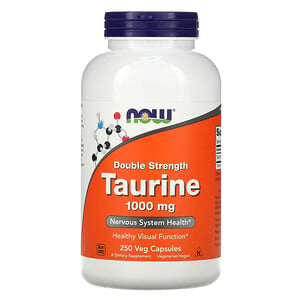 Now Foods, Taurine, Double Strength, 1,000 mg, 250 Veg Capsules отзывы