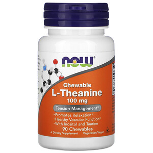 Отзывы о Now Foods, Chewable L-Theanine , 100 mg, 90 Chewables