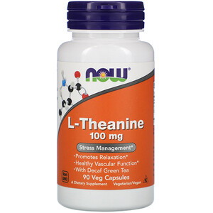 Отзывы о Now Foods, L-Theanine, 100 mg, 90 Veg Capsules