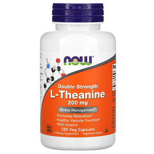 Отзывы о Now Foods, L-Theanine, Double Strength, 200 mg, 120 Veg Capsules