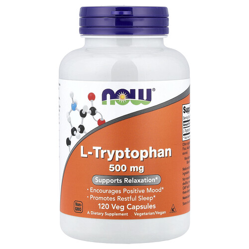 NOW Foods, L-Tryptophan, 500 mg, 120 Veg Capsules