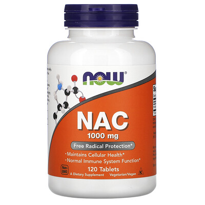 NOW Foods NAC 1000 мг 120 таблеток