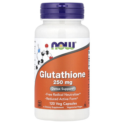 NOW Foods, Glutatión, 250 mg, 120 cápsulas vegetales