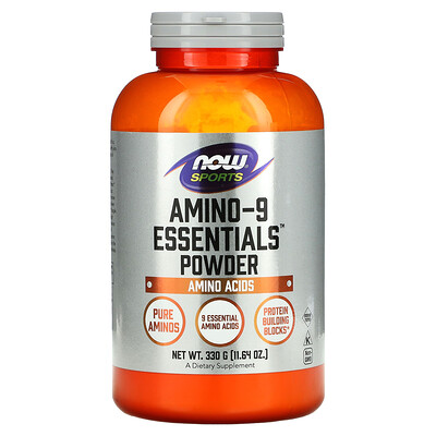 

NOW Foods Sports, Amino-9 Essentials Powder, 330 г (11,64 унции)