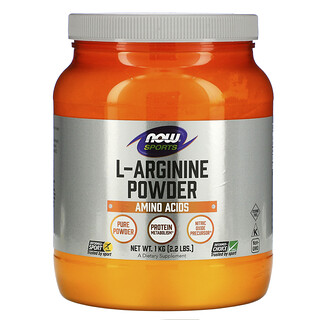 Now Foods, Для спортсменов, порошок L-аргинина, 1 кг (2,2 фунта)