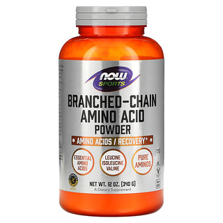 NOW Foods‏, Sports، ‏Branched-Chain، مسحوق حمض أميني متشعبة السلسلة، 12 أونصة (340 جم)