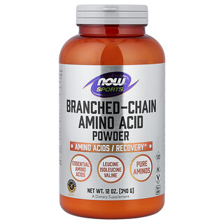 NOW Foods, Sports, Aminoácido de Cadeia Ramificada em Pó, 340 g (12 oz)
