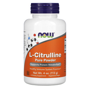 Отзывы о Now Foods, L-Citrulline, Pure Powder, 4 oz (113 g)