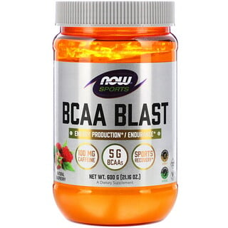 Now Foods, Sports, BCAA Blast, Natural Raspberry, 21.16 oz (600 g)