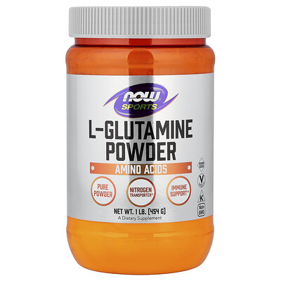 NOW Foods, Sports, L-glutamina en polvo, 454 g (1 lb)