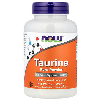 NOW Foods, Taurina pura en polvo, 227 g (8 oz)