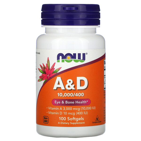 NOW Foods‏, A&D,‏ 100 כמוסות רכות