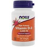 Отзывы о Now Foods, Высокоактивный витамин D-3, 2000 МЕ, 120 мягких таблеток