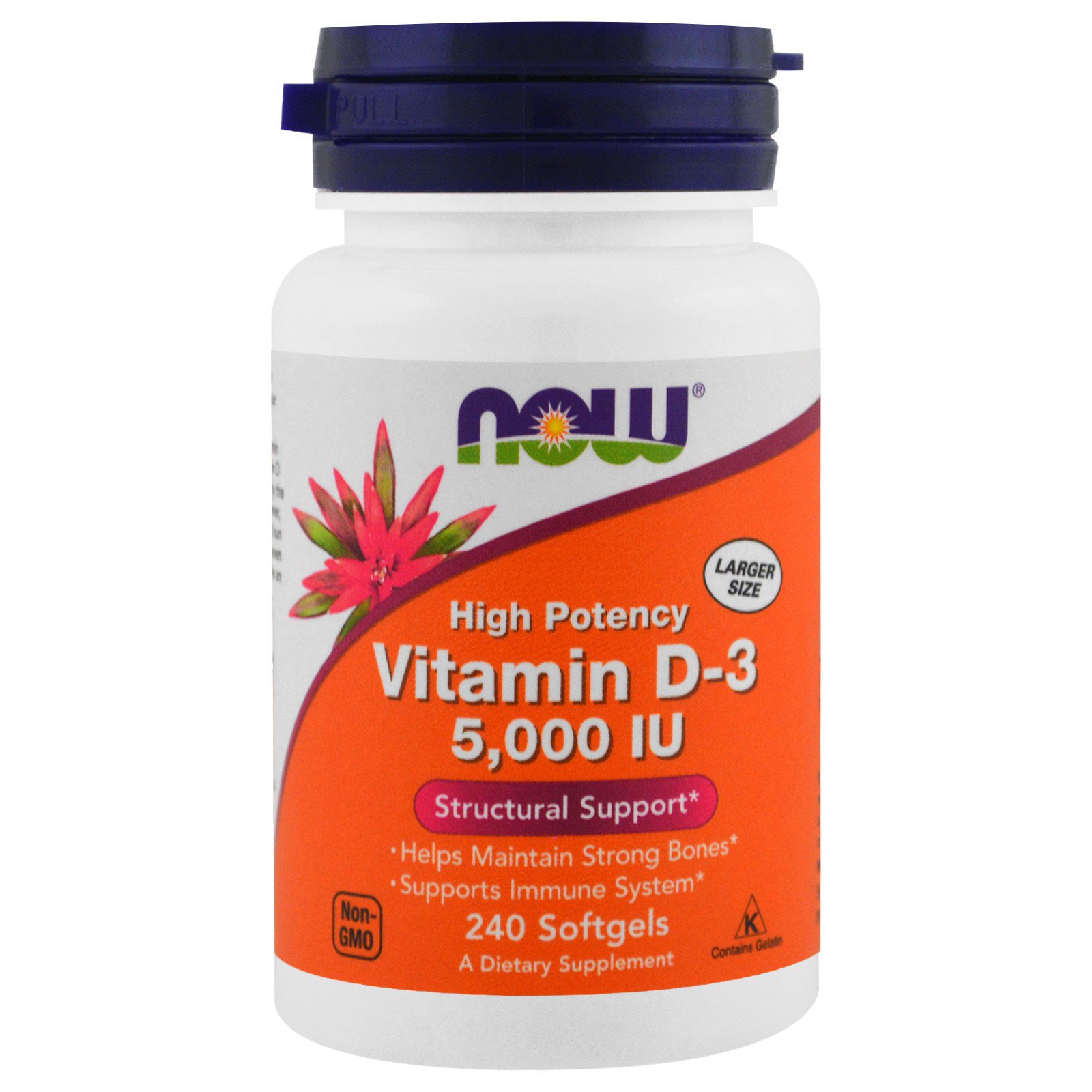 Now Foods Vitamin D 3 High Potency 5000 Iu 240 Softgels