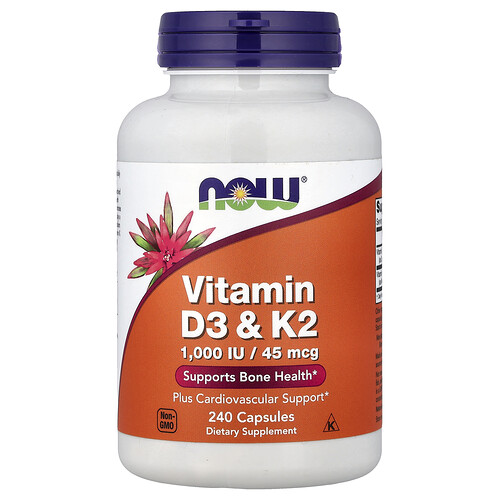 Now Foods NOW Foods, Vitamin D3 & K2, 240 Capsules