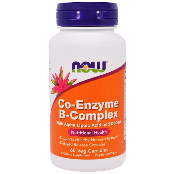 Now Foods, Co-Enzyme B-Complex, 60 Veg Capsules - IHerb