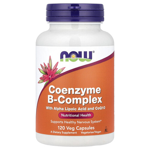 NOW Foods コエンザイム B-コンプレックス アルファリポ酸とCoQ10配合 ベジカプセル120粒