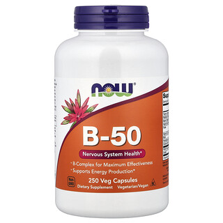 NOW Foods, B-50, 250 растительных капсул