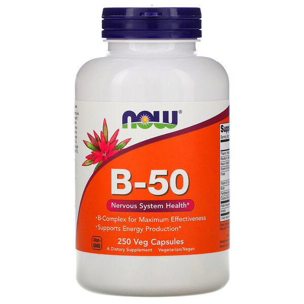 Now Foods, B-50, 250 Veg Capsules