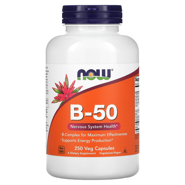 Now Foods, B-50, 250 растительных капсул