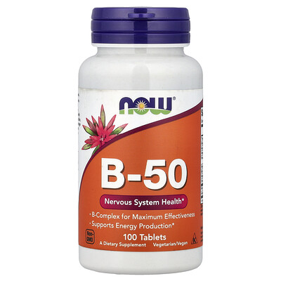 Product Image for NOW Foods, B-50, 100 Tablets