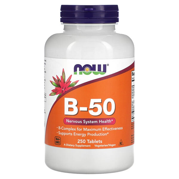 NOW Foods, B-50, 250 Tablets