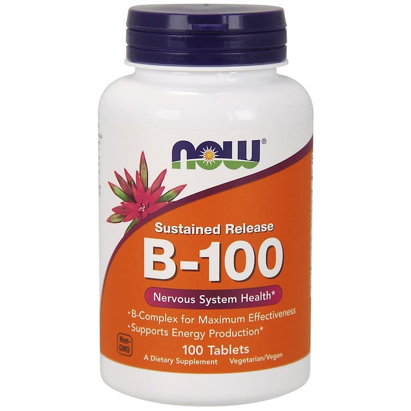 Now Foods, B-100, Sustained Release, 100 Tablets - IHerb.com