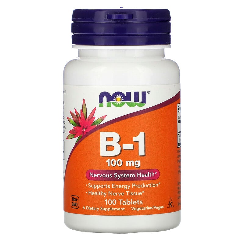 Now Foods, B-1, 100 Mg, 100 Tablets - IHerb