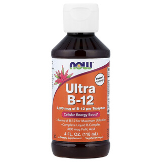 NOW Foods, 超級 B-12，4 液量盎司（118 毫升）