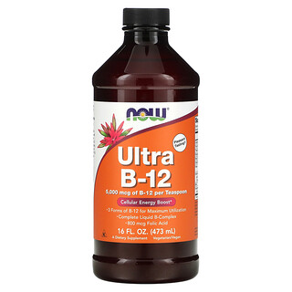 NOW Foods, Ultra B-12, 5 000 µg, 473 ml