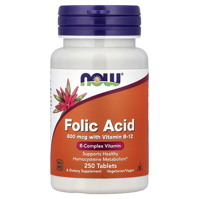 Product Image for NOW Foods, Folic Acid, 250 Tablets