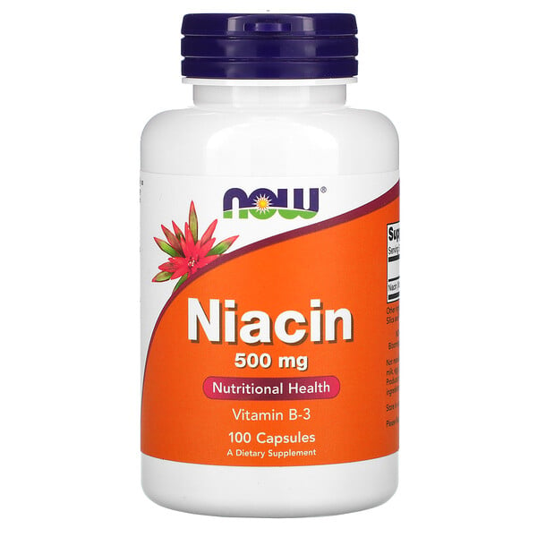 Niacin, 500 mg, 100 Capsules