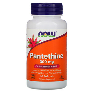 Отзывы о Now Foods, Pantethine, 300 mg, 60 Softgels