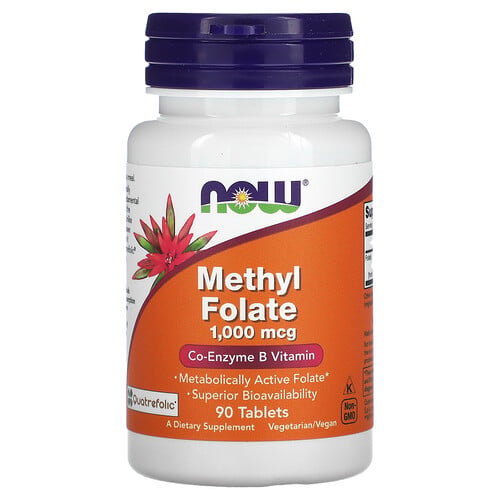 NOW Foods メチルフォレート 1,000mcg 90タブレット