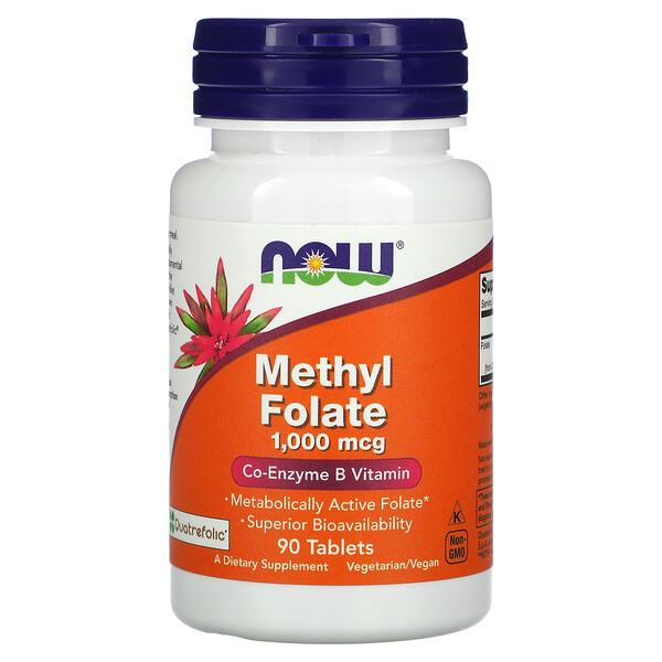 Methyl Folate, 1,000 mcg, 90 Tablets