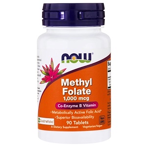 Now Foods, Methyl Folate , 1000 mcg, 90 Tablets