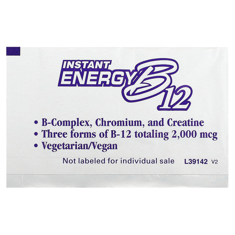 NOW Foods, Instant Energy B12, 2,000 mcg, 75 Packets, 0.035 oz (1 g) Each
