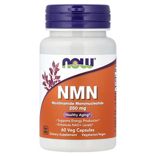 NOW Foods, NMN, 250 mg, 60 Veg Capsules