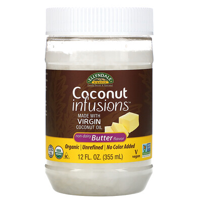 Now Foods Ellyndale Naturals, Coconut Infusions, безлактозный ароматизатор масла, 355 мл (12 жидк. унций)