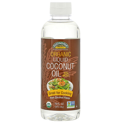 Now Foods Ellyndale Naturals, жидкое кокосовое масло, чистый кокосовый вкус, 16 жидк. унц. (473 мл)