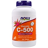 Now Foods, Витамин С «Жевательный C-500» со вкусом апельсинового сока, 100 таблеток отзывы