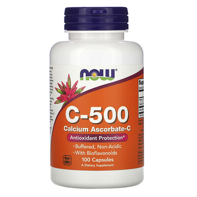 Now Foods C- 500, Calcium Ascorbate- C, 100 Capsules